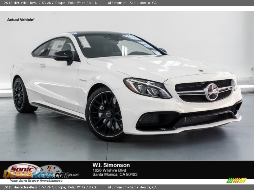 2018 Mercedes-Benz C 63 AMG Coupe Polar White / Black Photo #1