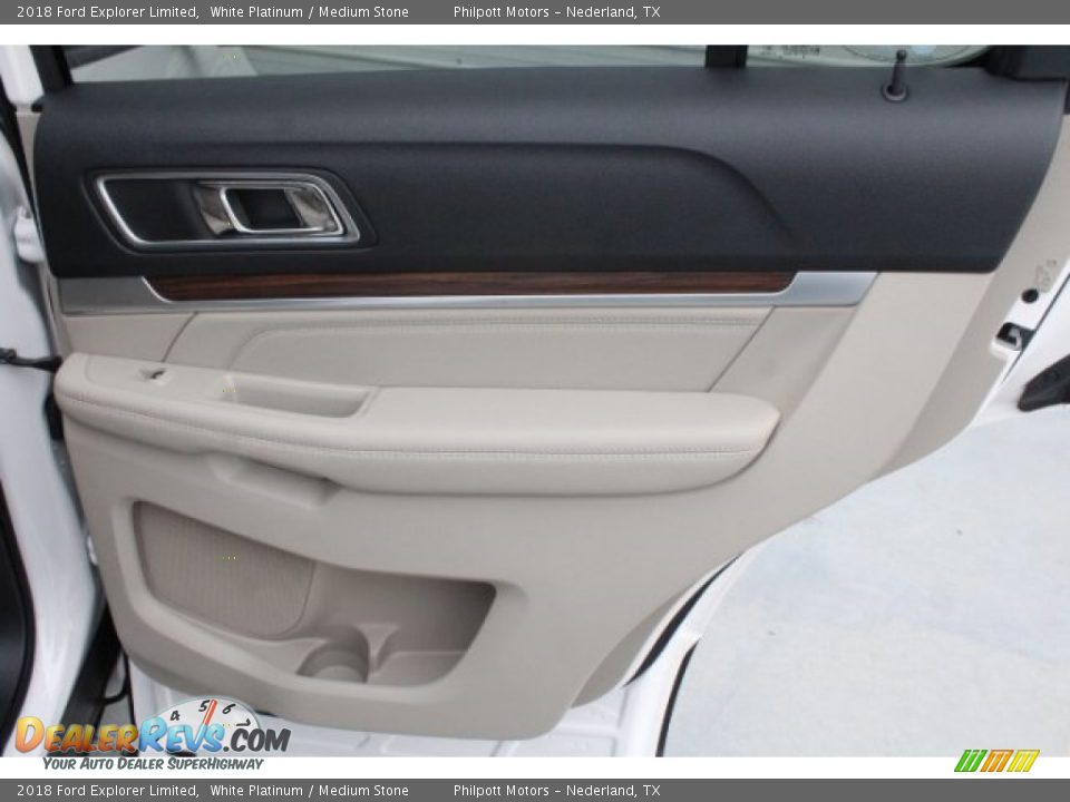 2018 Ford Explorer Limited White Platinum / Medium Stone Photo #30