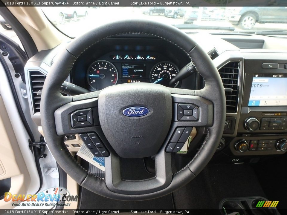 2018 Ford F150 XLT SuperCrew 4x4 Oxford White / Light Camel Photo #16