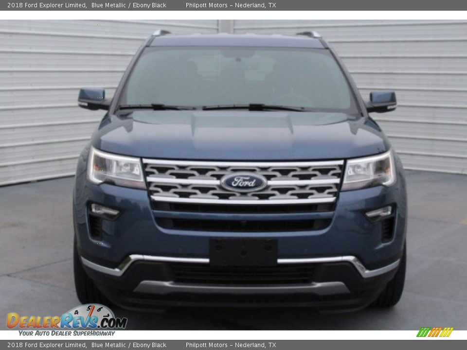 2018 Ford Explorer Limited Blue Metallic / Ebony Black Photo #2