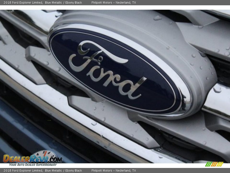 2018 Ford Explorer Limited Blue Metallic / Ebony Black Photo #4