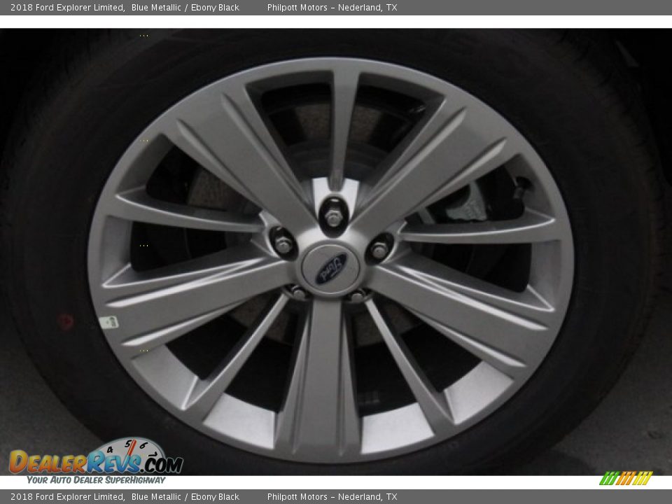 2018 Ford Explorer Limited Blue Metallic / Ebony Black Photo #6