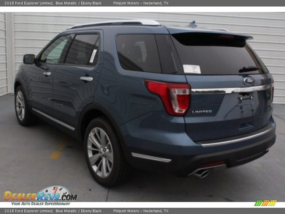 2018 Ford Explorer Limited Blue Metallic / Ebony Black Photo #7
