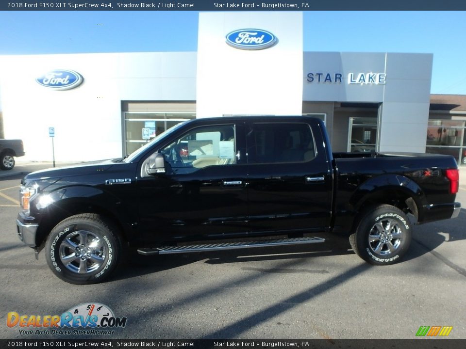 2018 Ford F150 XLT SuperCrew 4x4 Shadow Black / Light Camel Photo #1