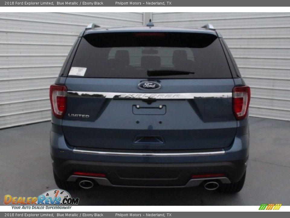 2018 Ford Explorer Limited Blue Metallic / Ebony Black Photo #8