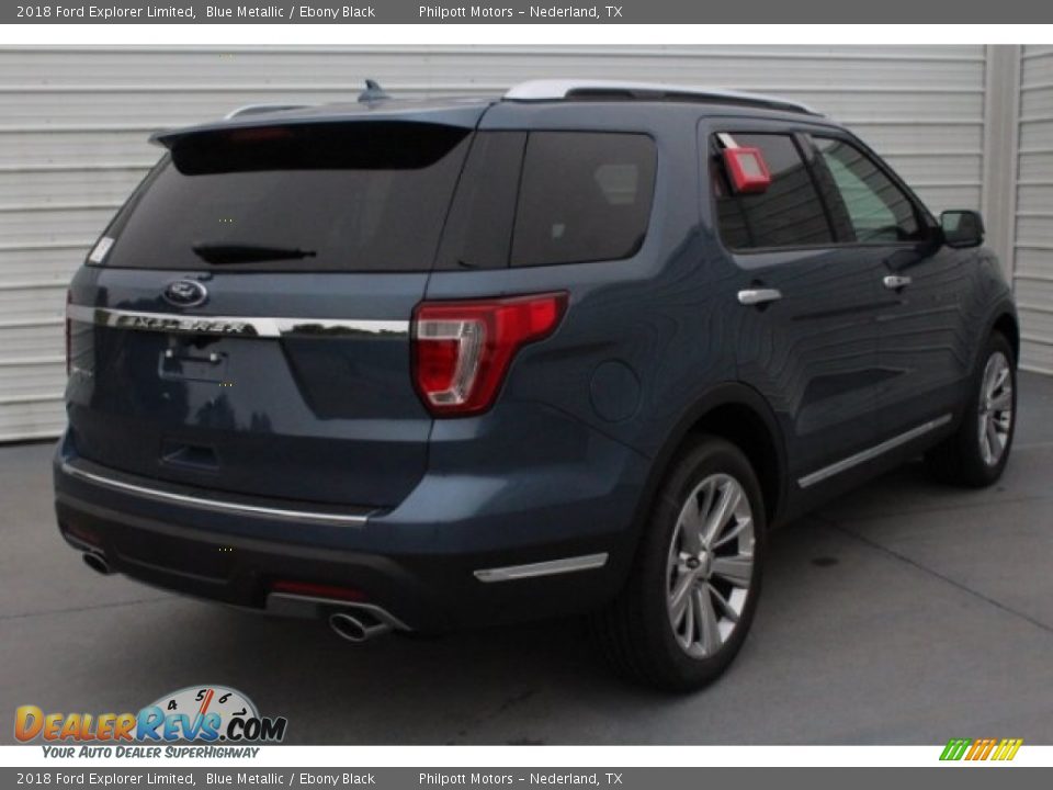 2018 Ford Explorer Limited Blue Metallic / Ebony Black Photo #9