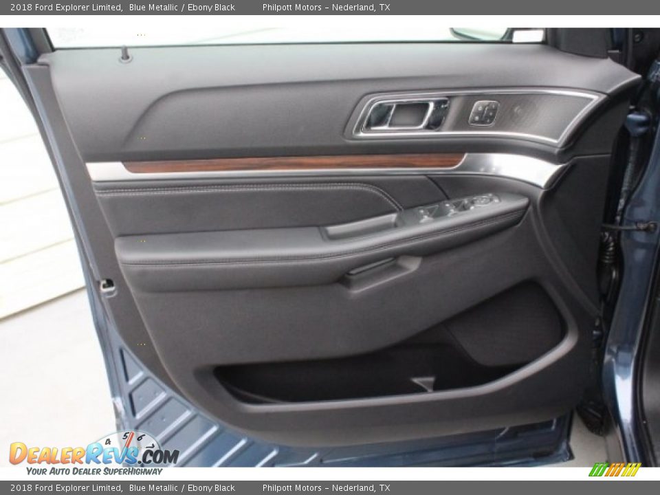 2018 Ford Explorer Limited Blue Metallic / Ebony Black Photo #12