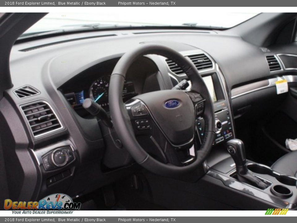 2018 Ford Explorer Limited Blue Metallic / Ebony Black Photo #13