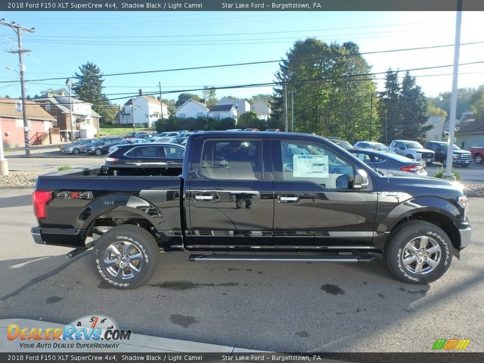 2018 Ford F150 XLT SuperCrew 4x4 Shadow Black / Light Camel Photo #4