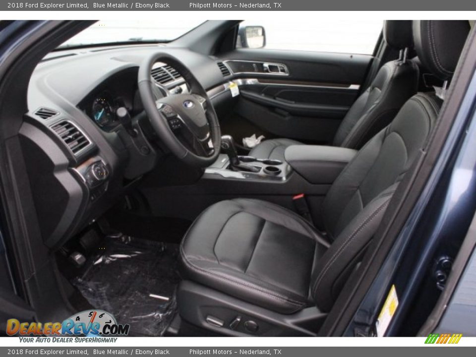 2018 Ford Explorer Limited Blue Metallic / Ebony Black Photo #14