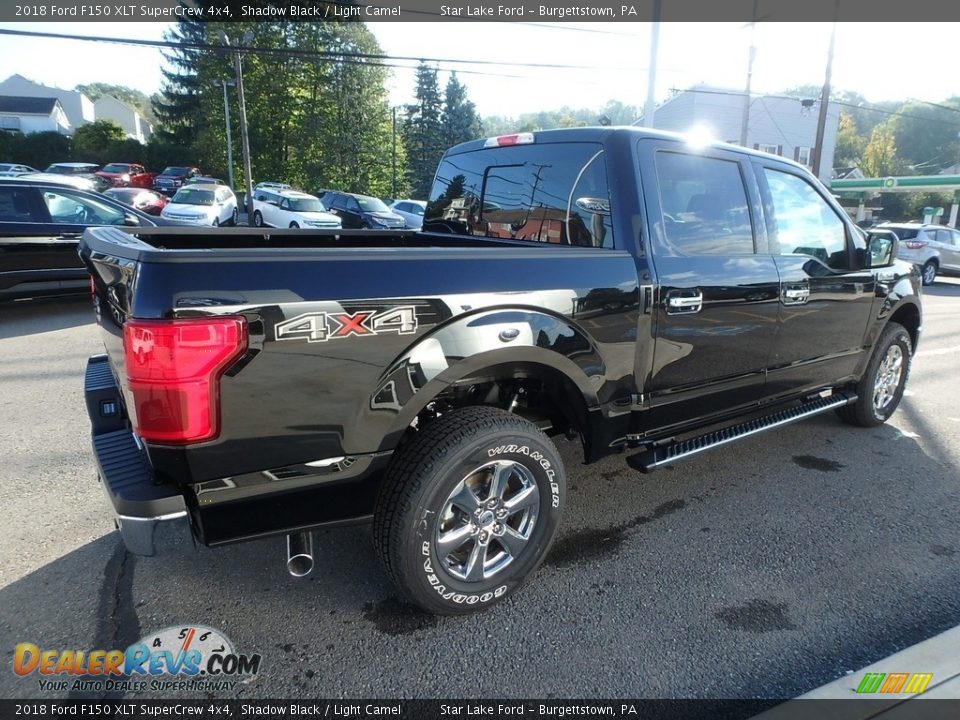 2018 Ford F150 XLT SuperCrew 4x4 Shadow Black / Light Camel Photo #5