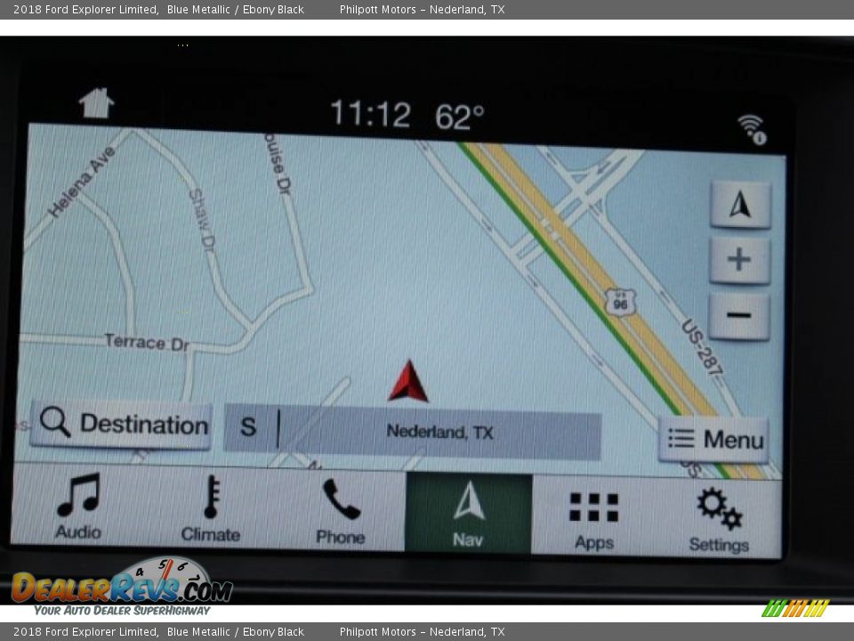 2018 Ford Explorer Limited Blue Metallic / Ebony Black Photo #16