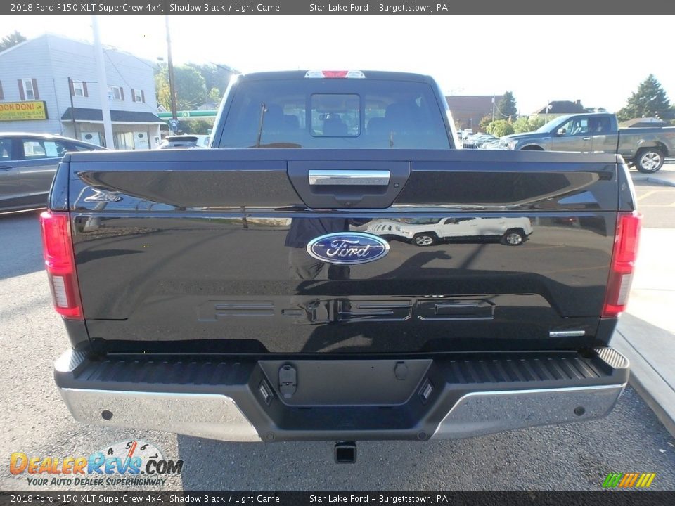 2018 Ford F150 XLT SuperCrew 4x4 Shadow Black / Light Camel Photo #6