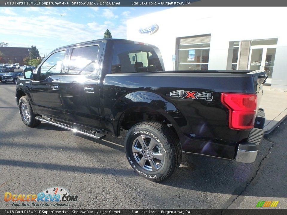 2018 Ford F150 XLT SuperCrew 4x4 Shadow Black / Light Camel Photo #7