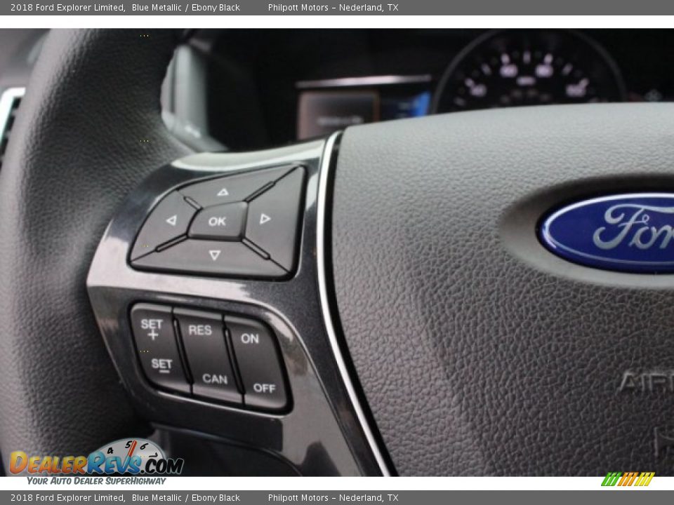 2018 Ford Explorer Limited Blue Metallic / Ebony Black Photo #20