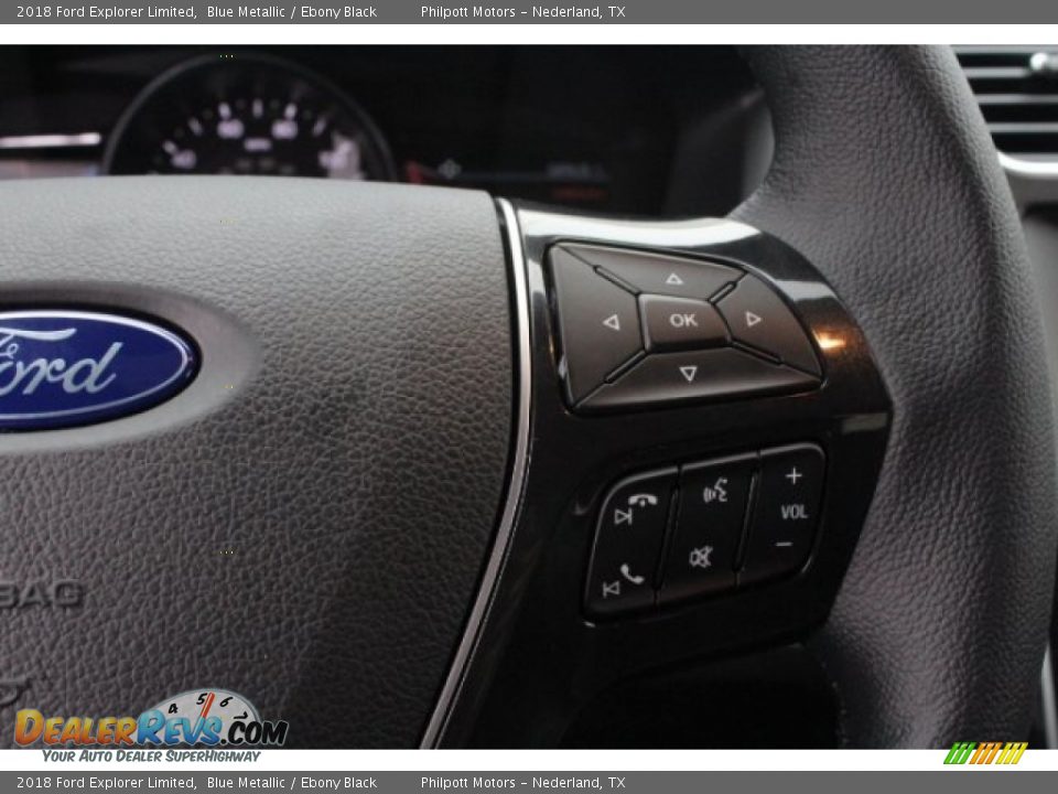 2018 Ford Explorer Limited Blue Metallic / Ebony Black Photo #21