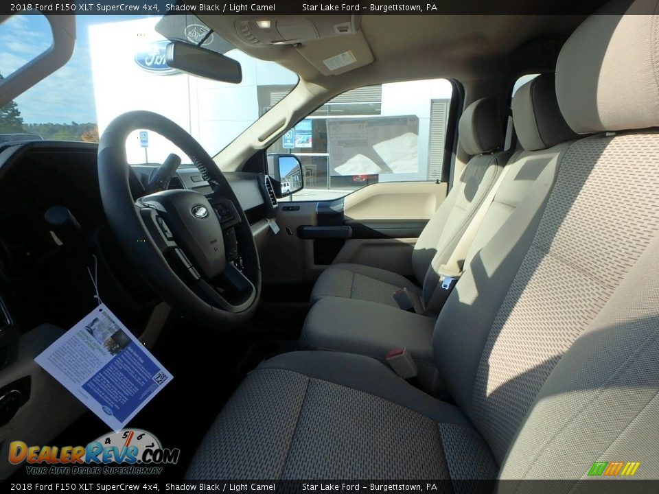 2018 Ford F150 XLT SuperCrew 4x4 Shadow Black / Light Camel Photo #9