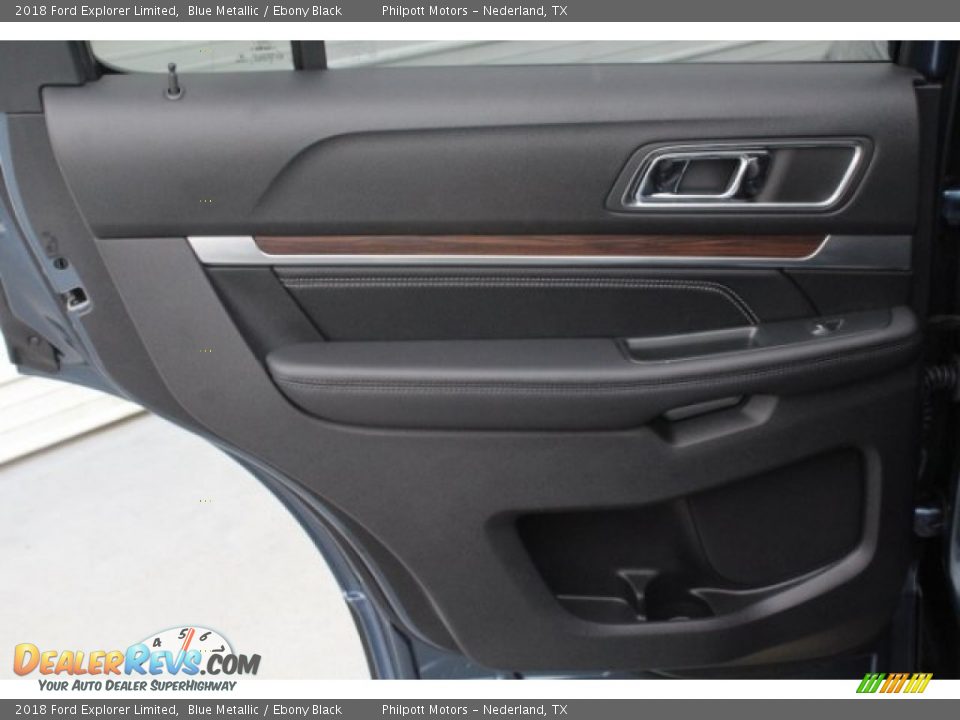 2018 Ford Explorer Limited Blue Metallic / Ebony Black Photo #24