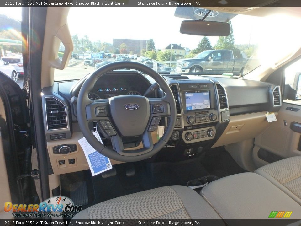 2018 Ford F150 XLT SuperCrew 4x4 Shadow Black / Light Camel Photo #11