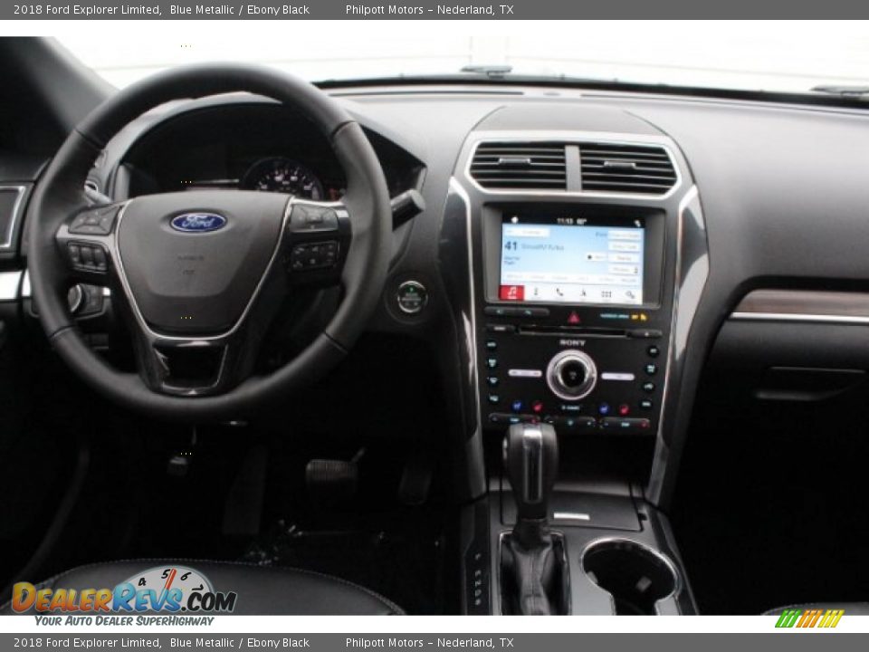 2018 Ford Explorer Limited Blue Metallic / Ebony Black Photo #27