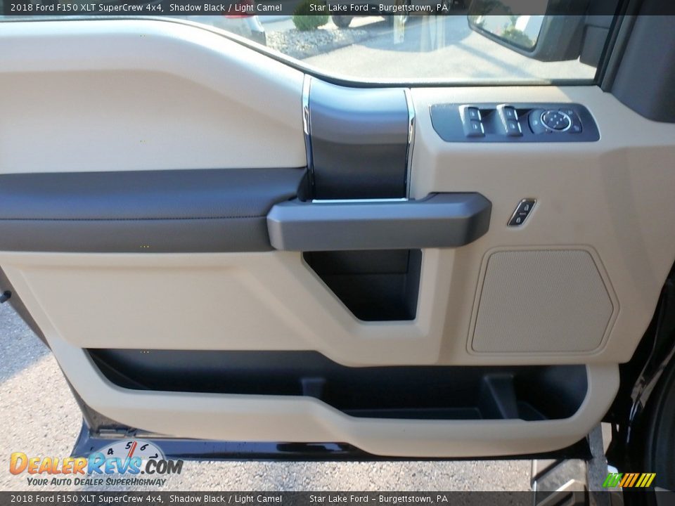 2018 Ford F150 XLT SuperCrew 4x4 Shadow Black / Light Camel Photo #12