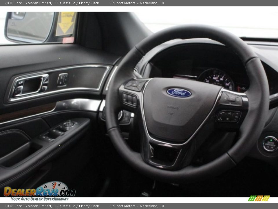 2018 Ford Explorer Limited Blue Metallic / Ebony Black Photo #28