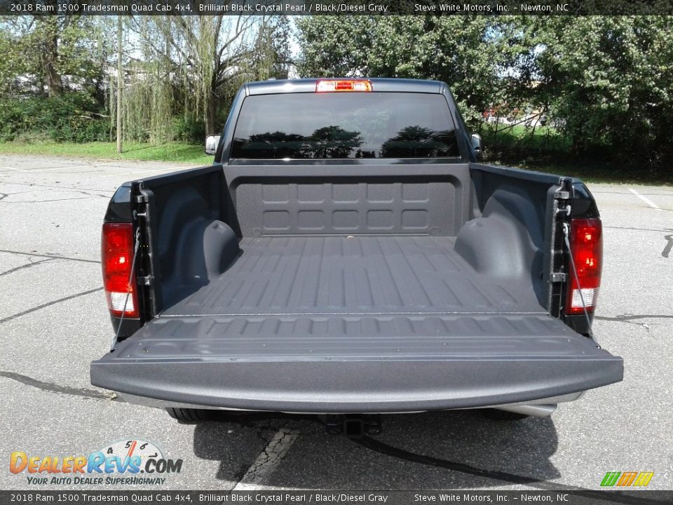 2018 Ram 1500 Tradesman Quad Cab 4x4 Brilliant Black Crystal Pearl / Black/Diesel Gray Photo #12