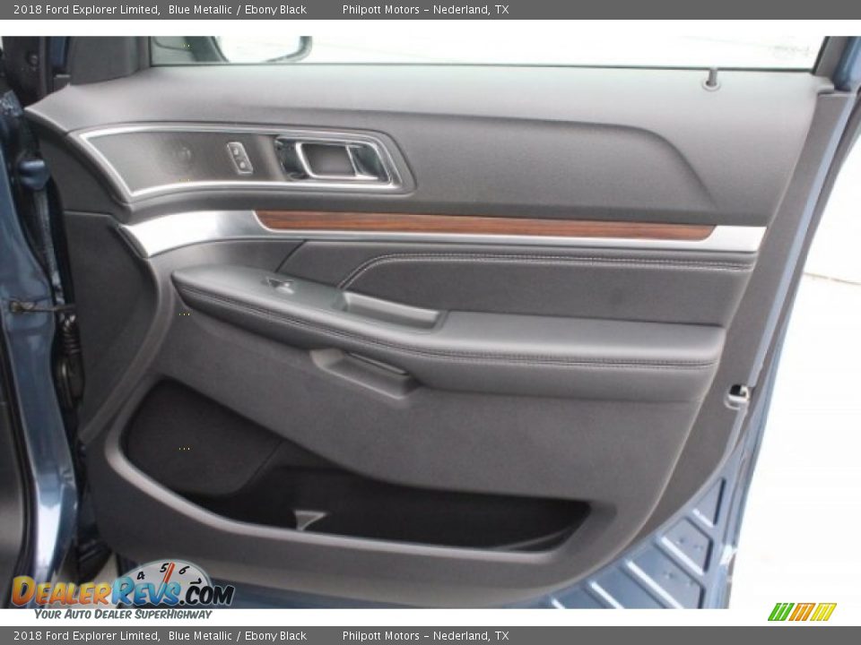 2018 Ford Explorer Limited Blue Metallic / Ebony Black Photo #34