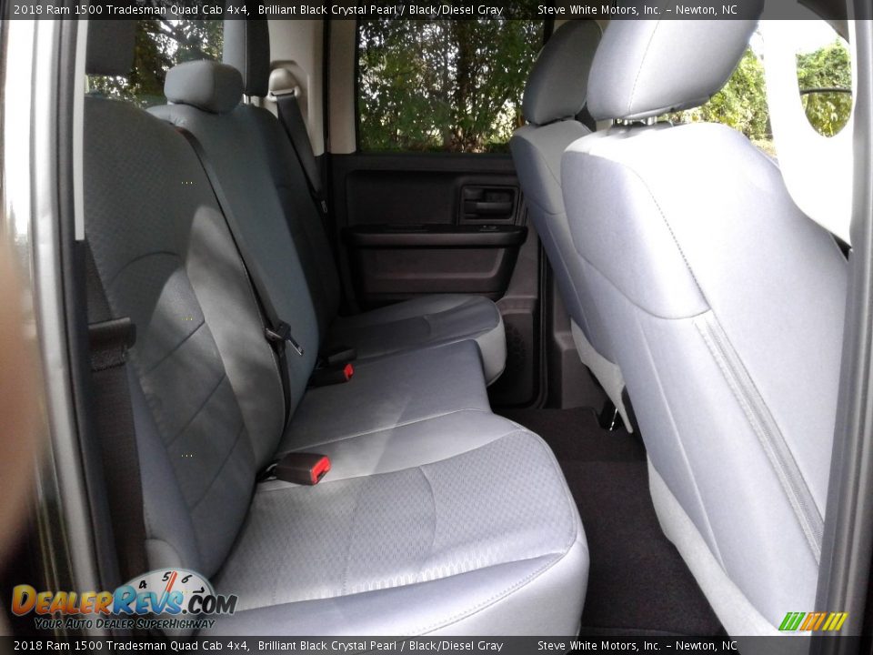 2018 Ram 1500 Tradesman Quad Cab 4x4 Brilliant Black Crystal Pearl / Black/Diesel Gray Photo #13