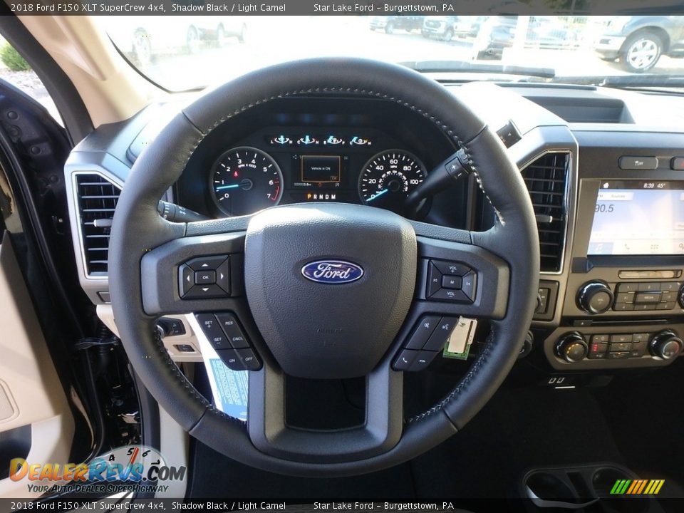 2018 Ford F150 XLT SuperCrew 4x4 Shadow Black / Light Camel Photo #16