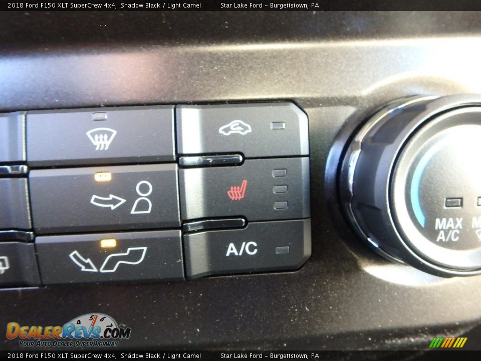 2018 Ford F150 XLT SuperCrew 4x4 Shadow Black / Light Camel Photo #18