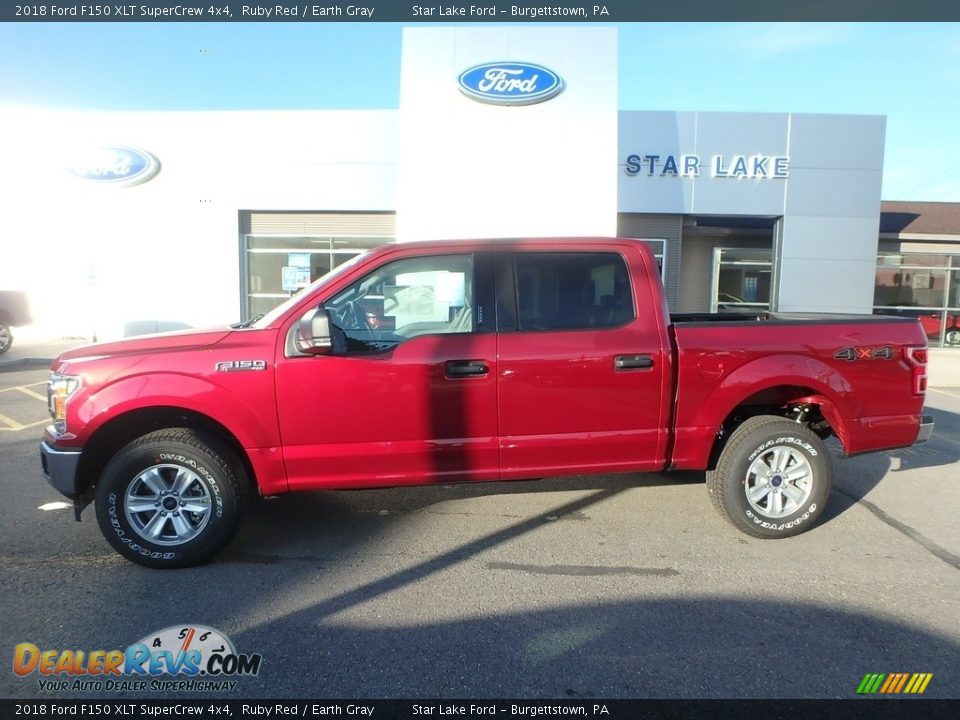 2018 Ford F150 XLT SuperCrew 4x4 Ruby Red / Earth Gray Photo #1