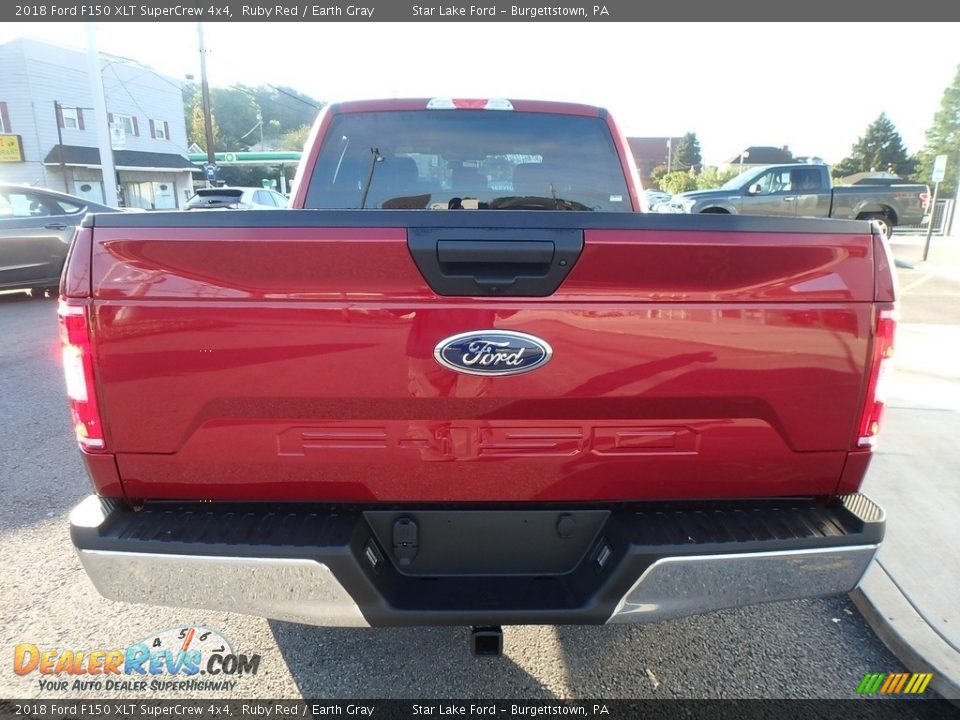 2018 Ford F150 XLT SuperCrew 4x4 Ruby Red / Earth Gray Photo #6