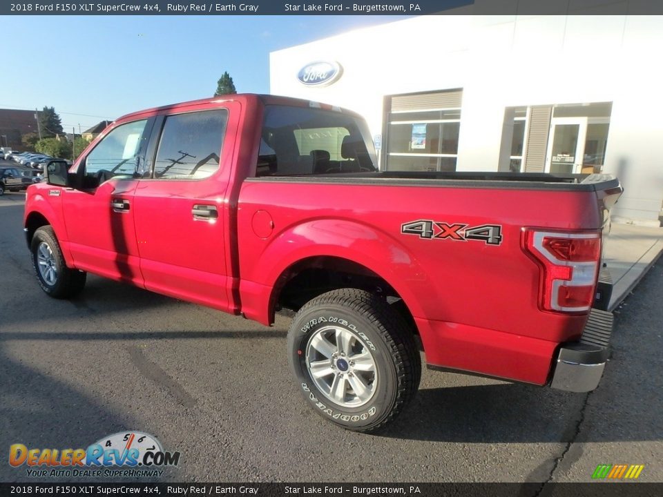 2018 Ford F150 XLT SuperCrew 4x4 Ruby Red / Earth Gray Photo #7