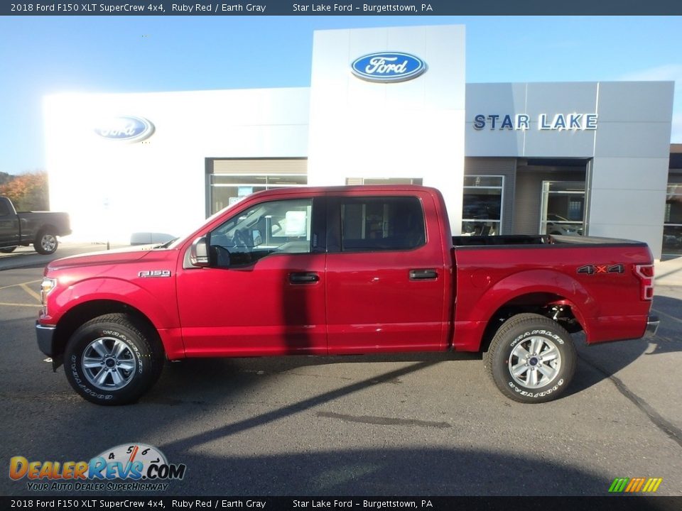 2018 Ford F150 XLT SuperCrew 4x4 Ruby Red / Earth Gray Photo #8