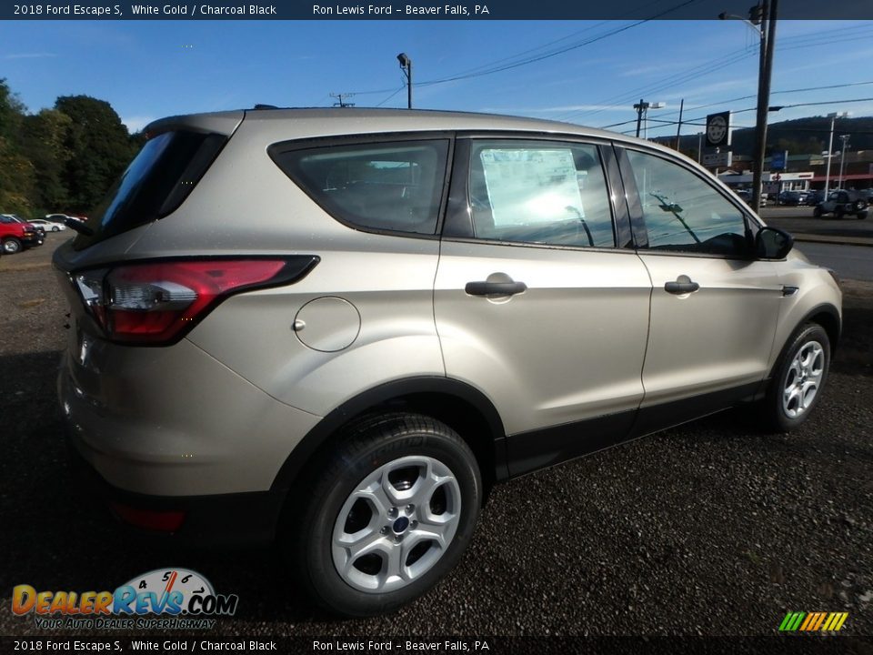 2018 Ford Escape S White Gold / Charcoal Black Photo #2