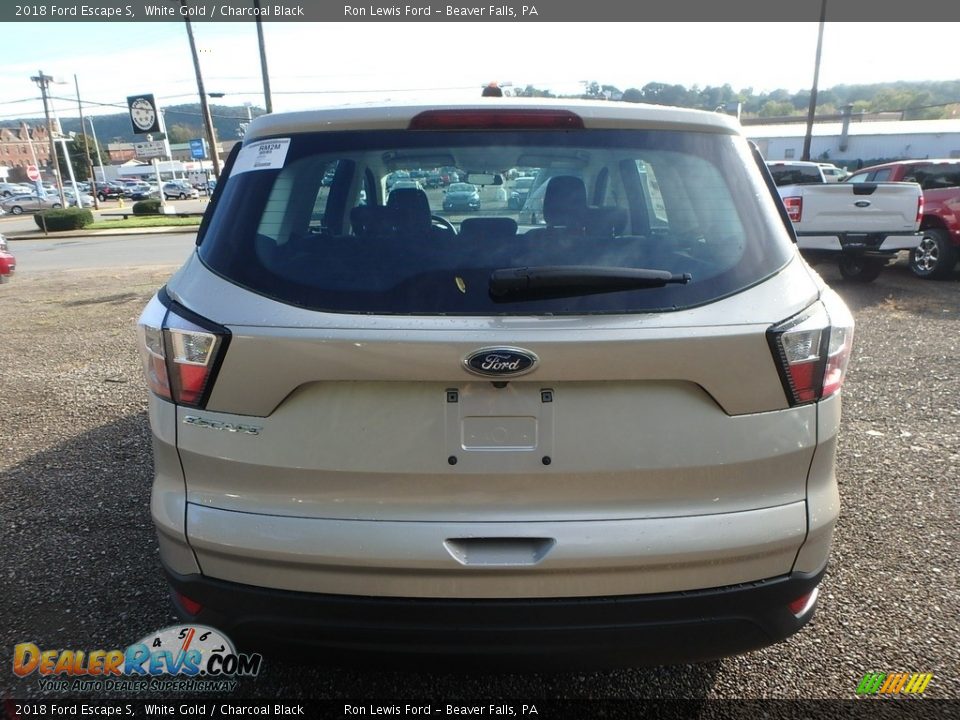 2018 Ford Escape S White Gold / Charcoal Black Photo #3