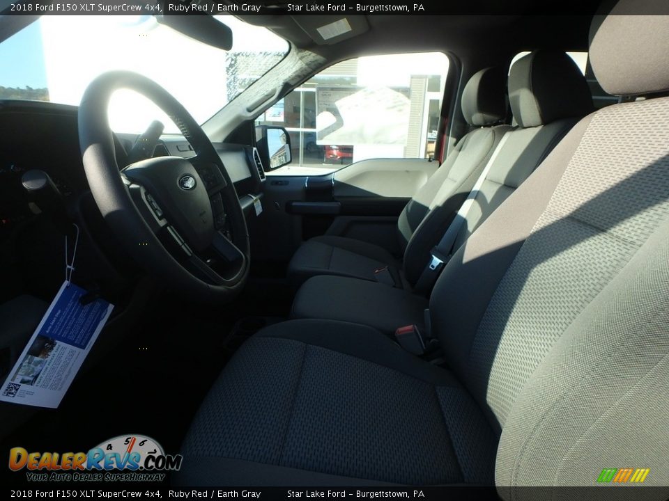2018 Ford F150 XLT SuperCrew 4x4 Ruby Red / Earth Gray Photo #10
