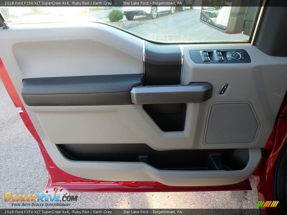 2018 Ford F150 XLT SuperCrew 4x4 Ruby Red / Earth Gray Photo #13