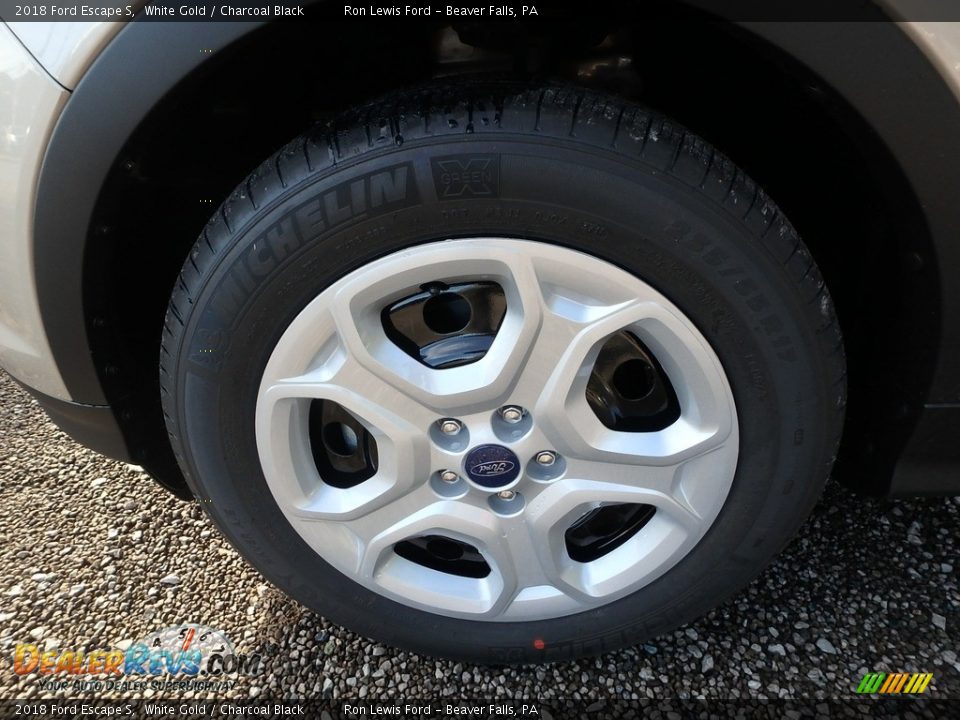 2018 Ford Escape S White Gold / Charcoal Black Photo #10