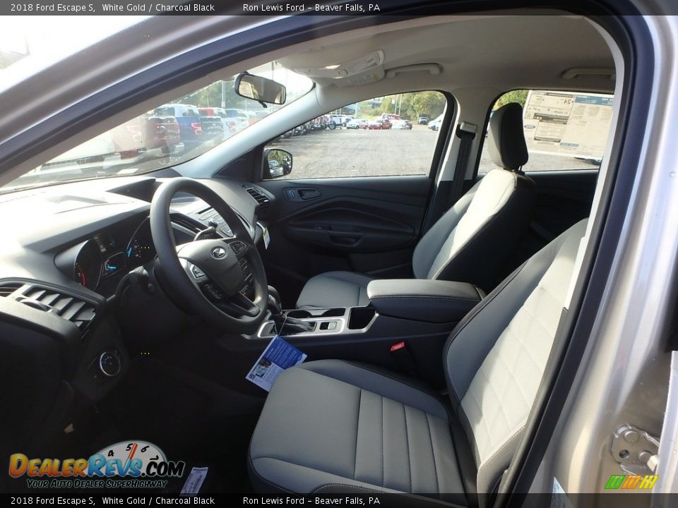 2018 Ford Escape S White Gold / Charcoal Black Photo #11
