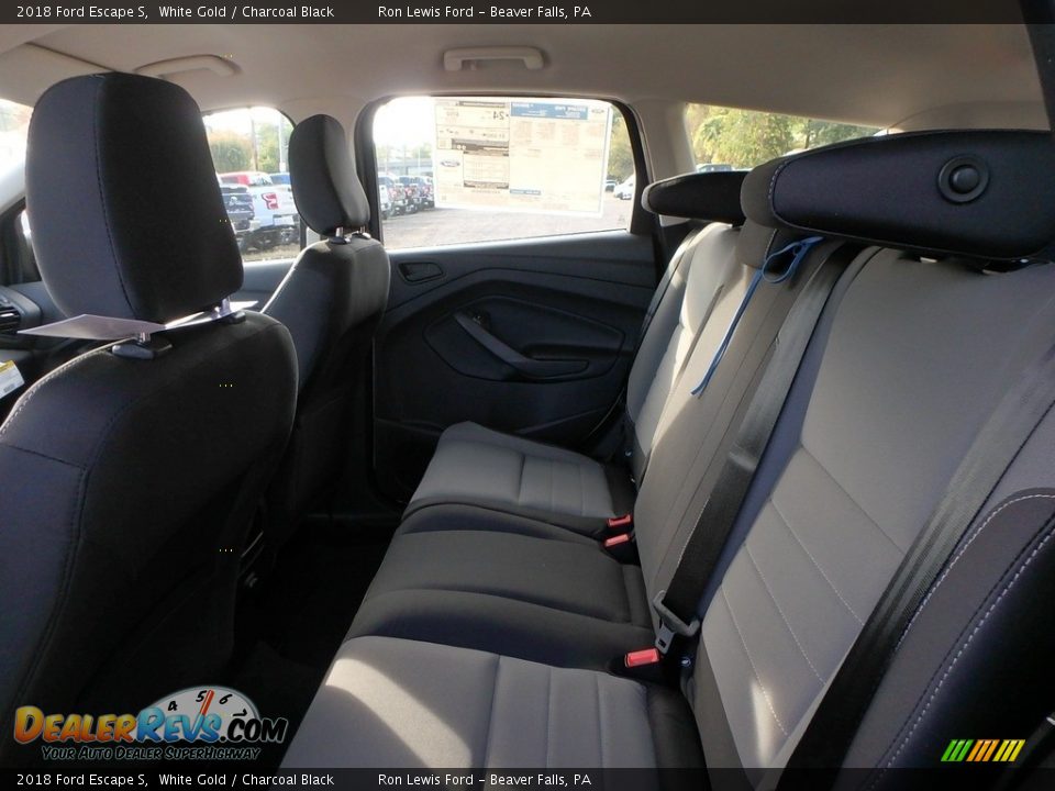 2018 Ford Escape S White Gold / Charcoal Black Photo #12