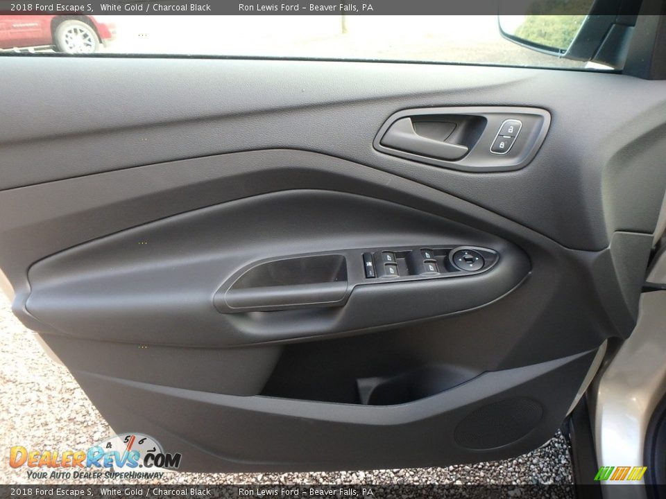 2018 Ford Escape S White Gold / Charcoal Black Photo #14