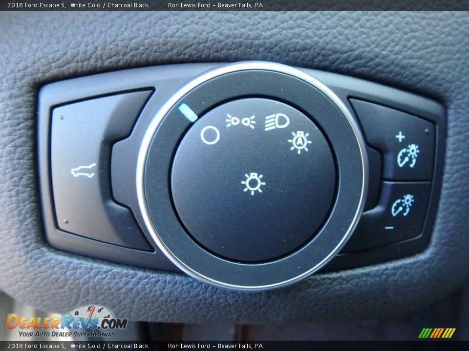 2018 Ford Escape S White Gold / Charcoal Black Photo #16
