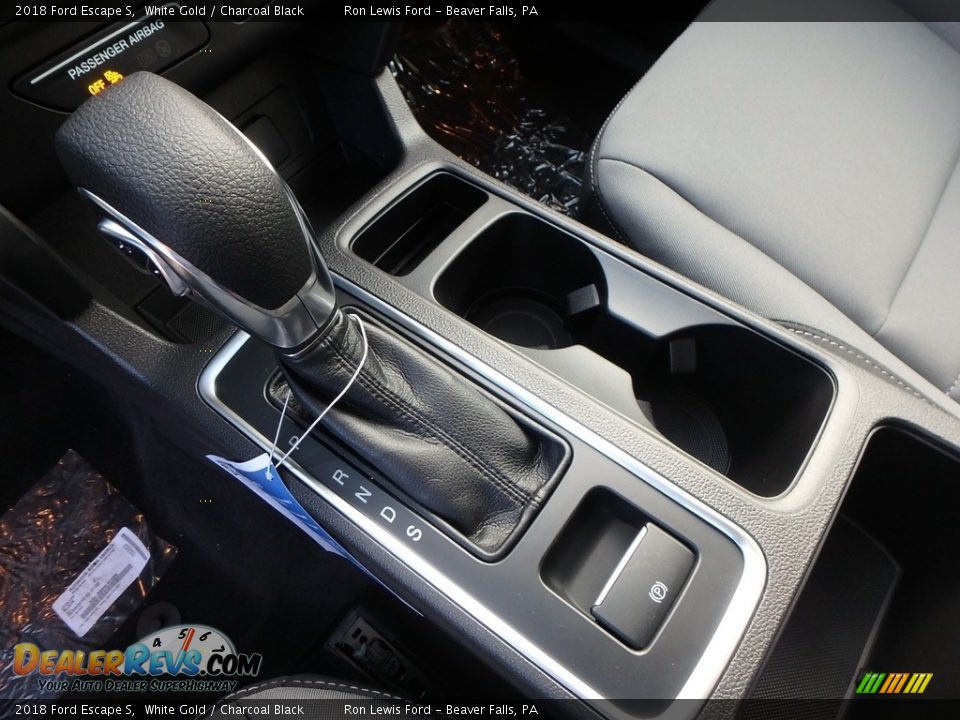 2018 Ford Escape S White Gold / Charcoal Black Photo #18
