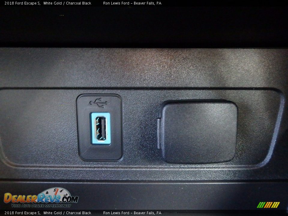 2018 Ford Escape S White Gold / Charcoal Black Photo #19