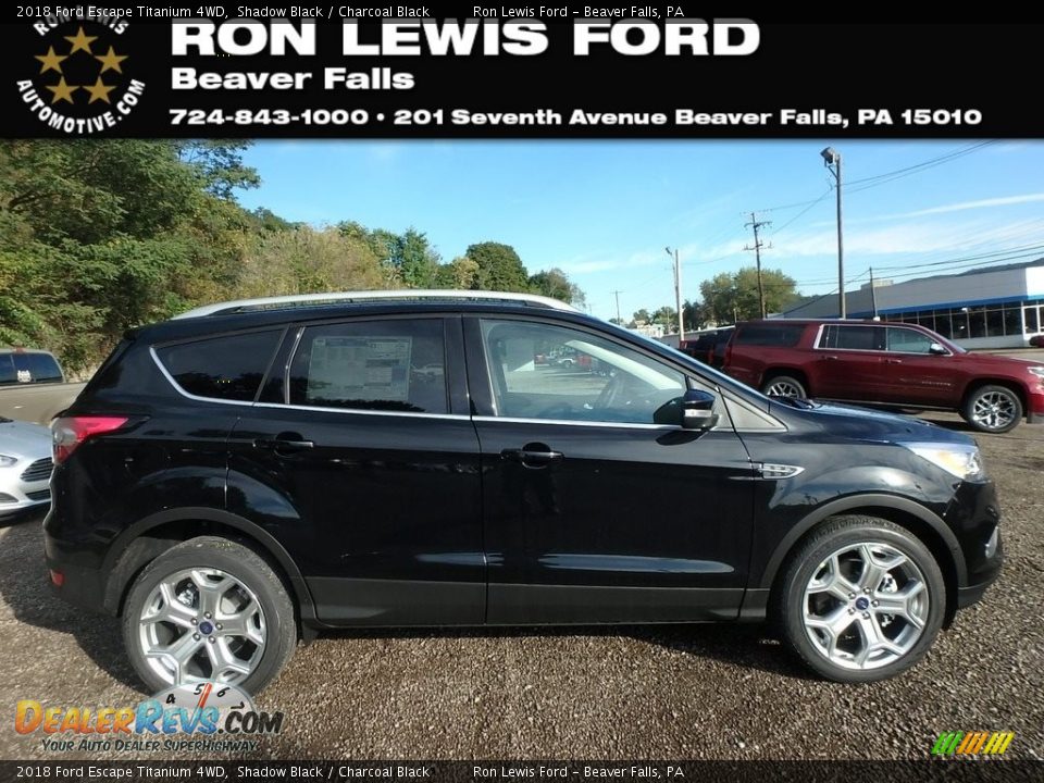 2018 Ford Escape Titanium 4WD Shadow Black / Charcoal Black Photo #1