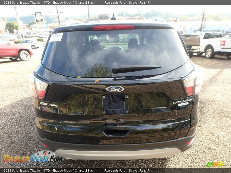 2018 Ford Escape Titanium 4WD Shadow Black / Charcoal Black Photo #4