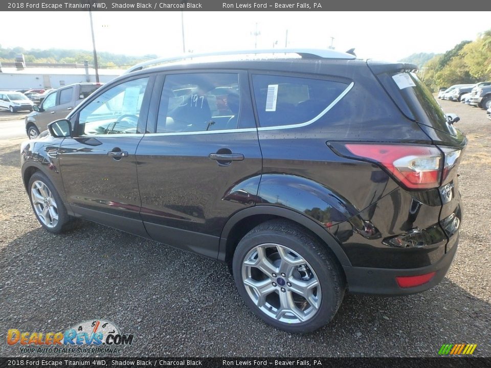 2018 Ford Escape Titanium 4WD Shadow Black / Charcoal Black Photo #5