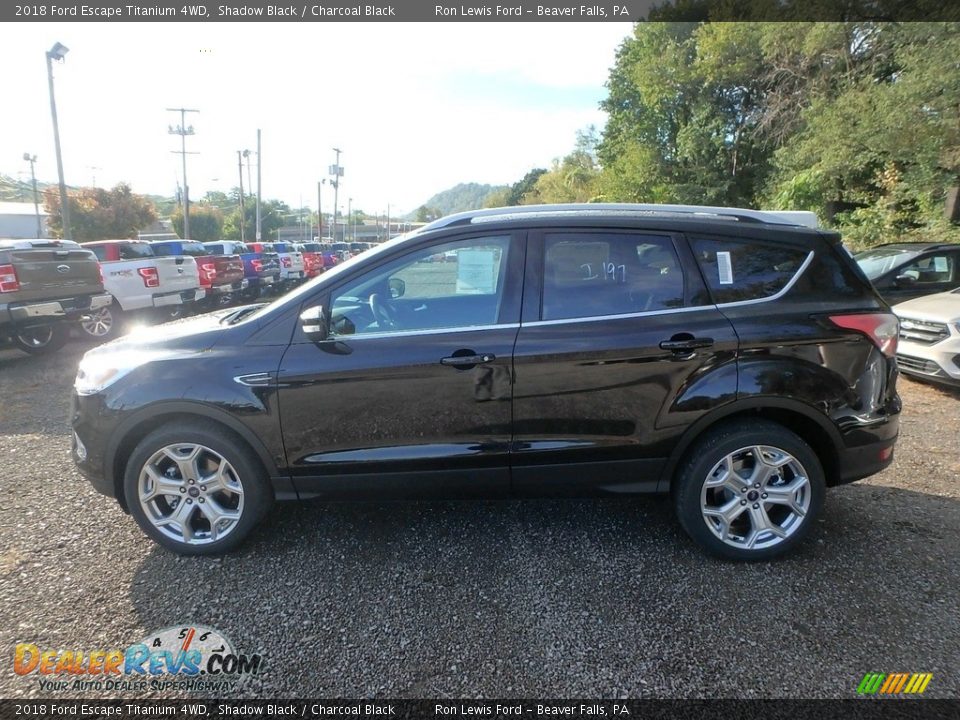 2018 Ford Escape Titanium 4WD Shadow Black / Charcoal Black Photo #6